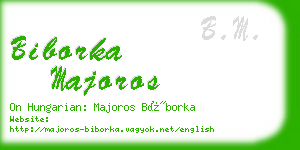 biborka majoros business card